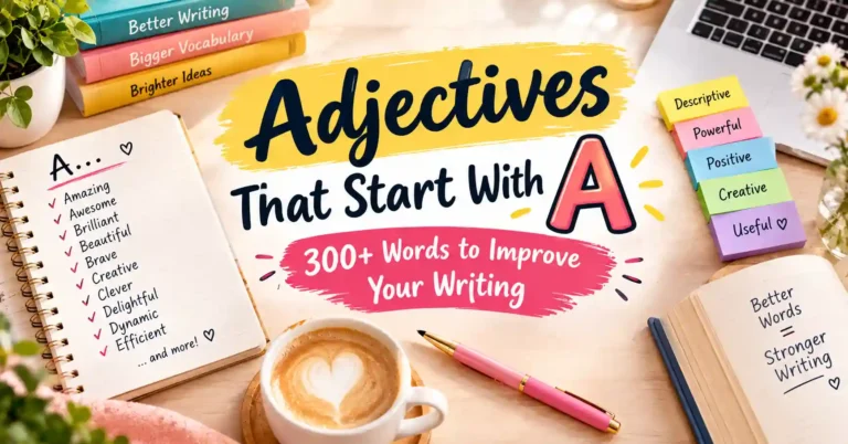 300+ adjectives that start with A for better writing and vocabulary